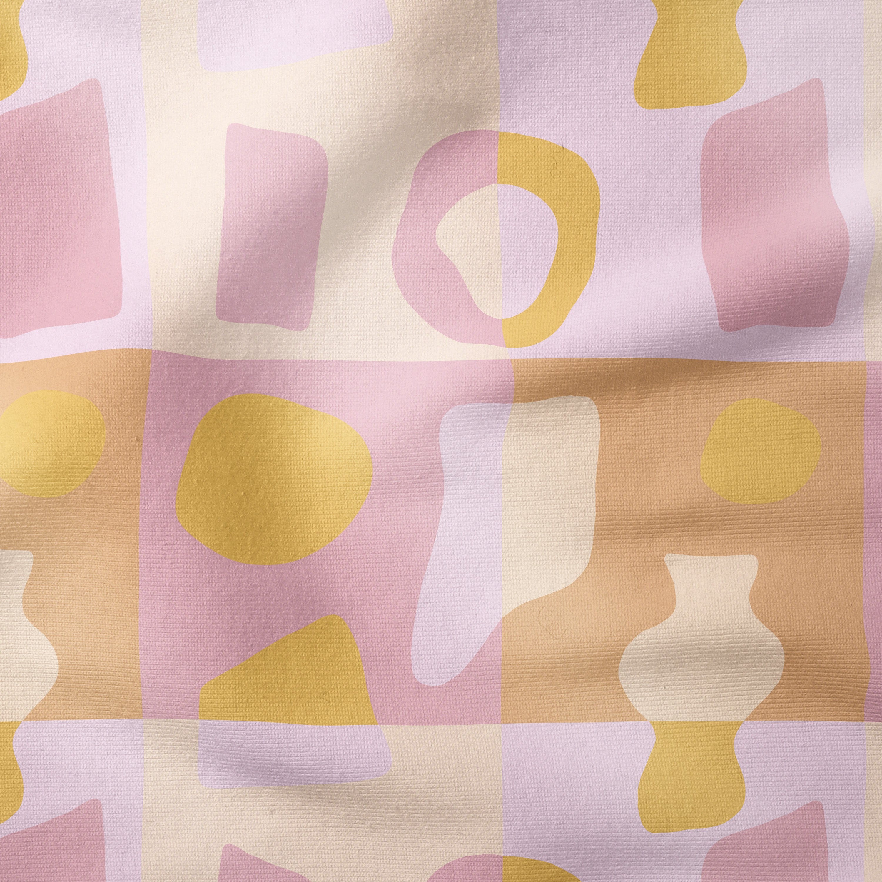 Abstract Mosaic-Rose Reverie-Cotton Poplin (110gsm) / 140cm width-Melco Fabrics Online Fabric Australia