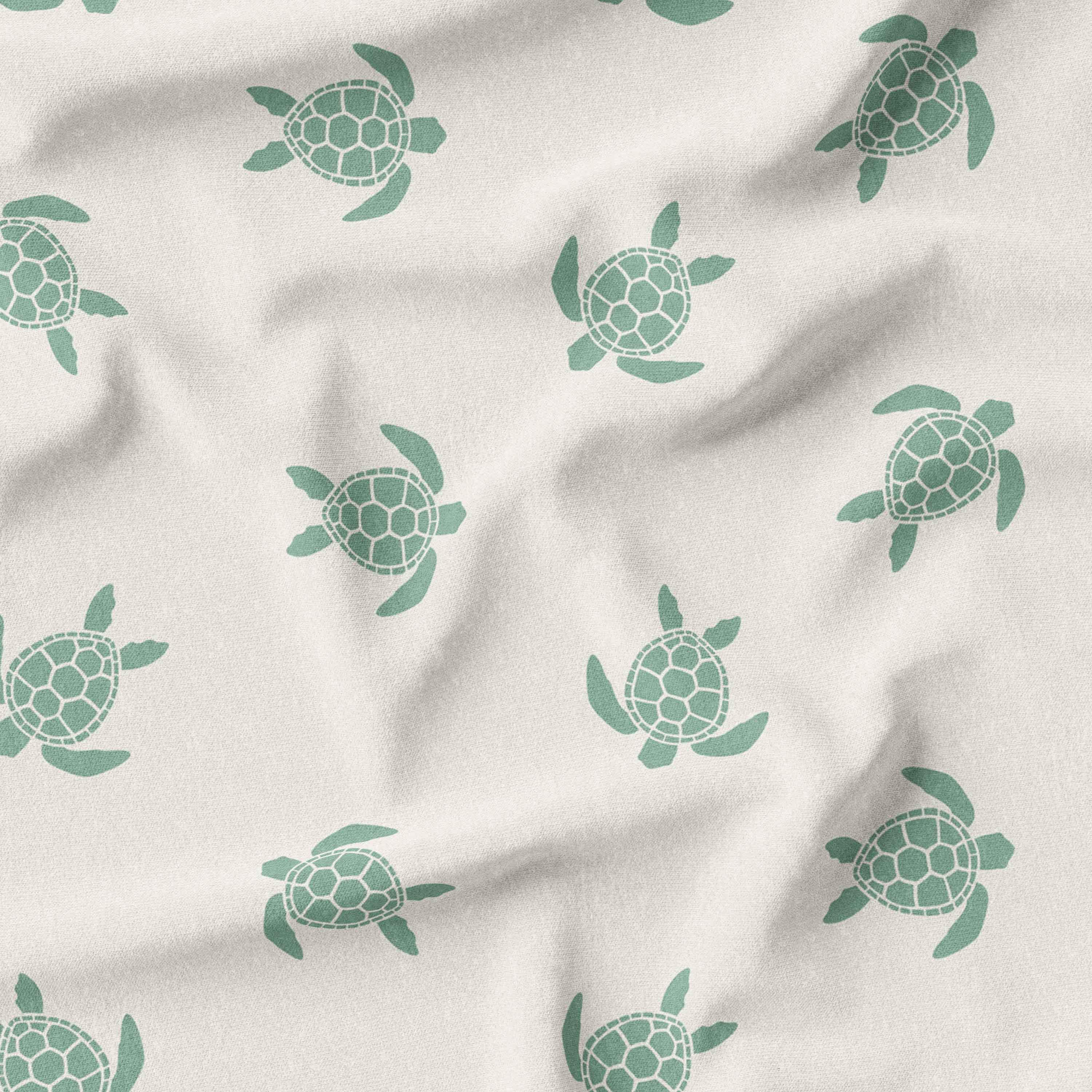Boho Sea Turtles Fabric Australia Woven and Knit