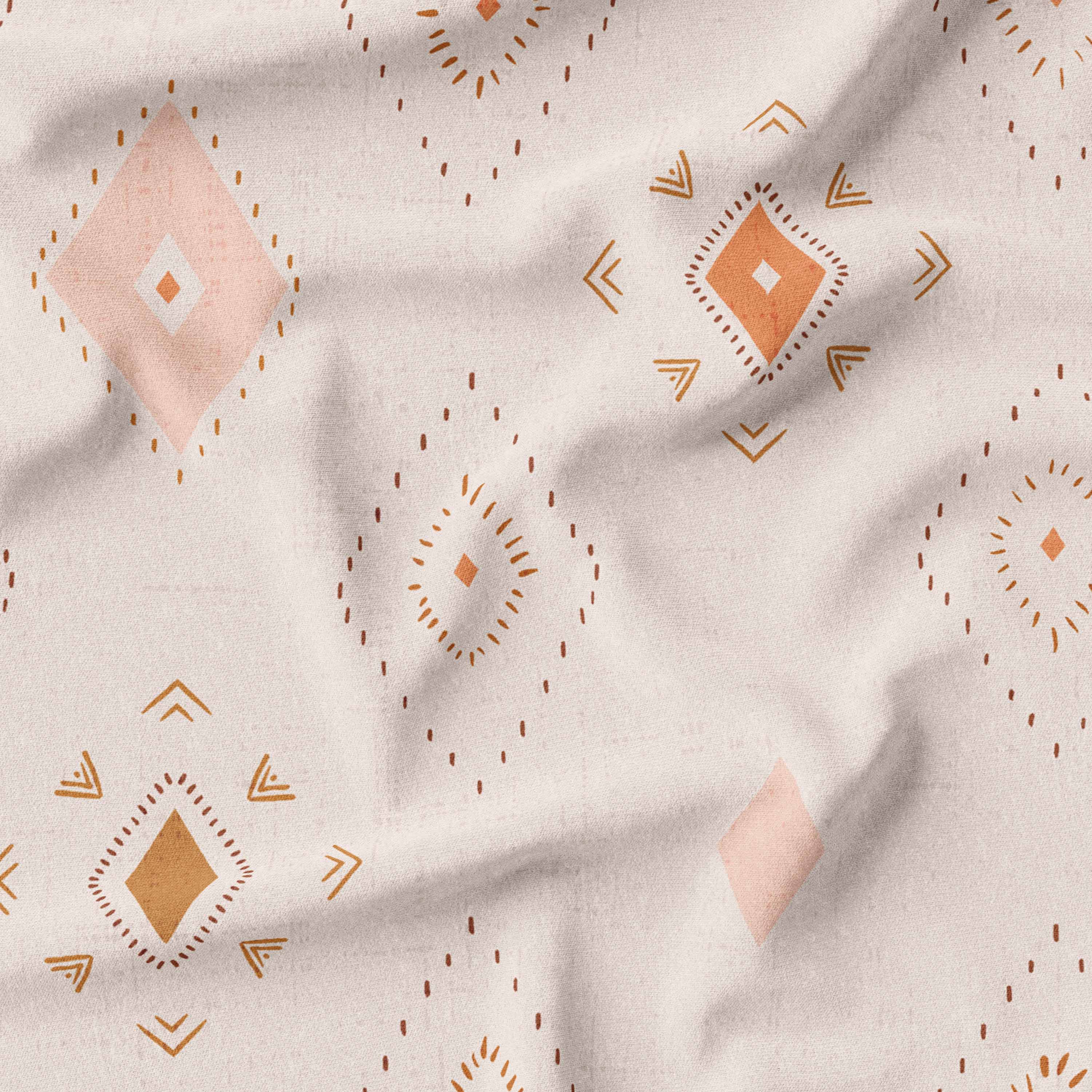 Light Pink Fabric Diamond Geometric Design Australia Online Shop