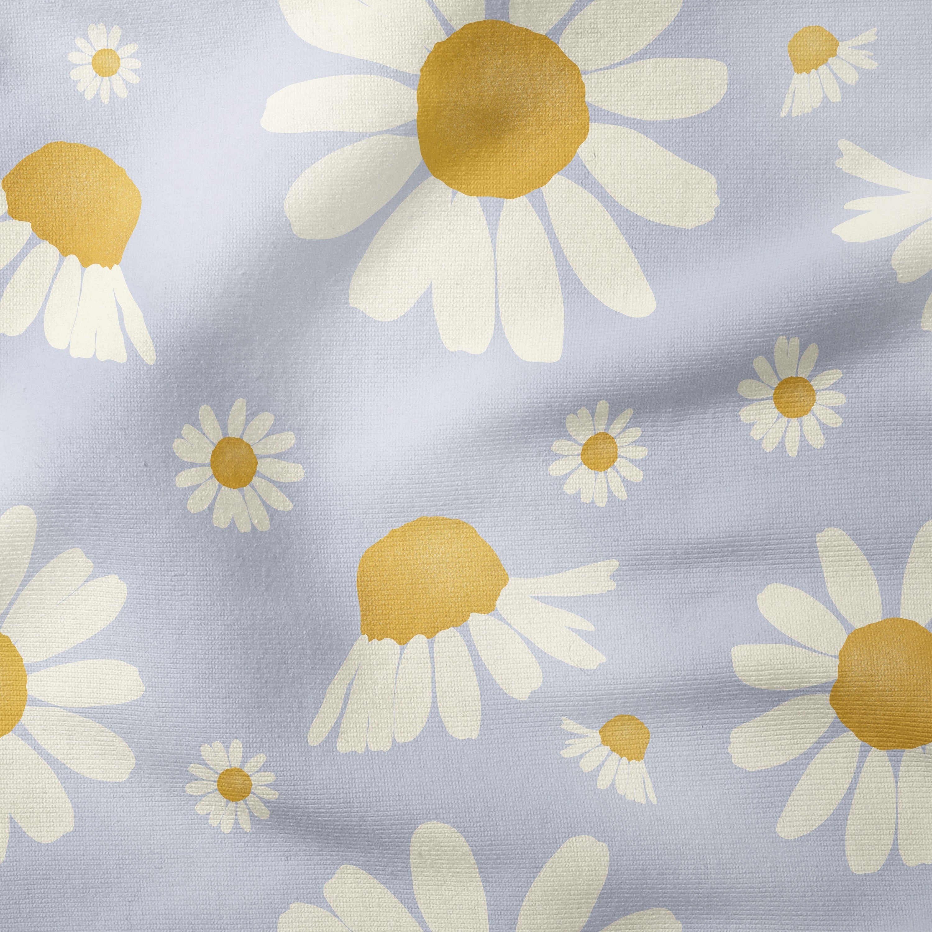 Melco Originals- Daisies-Melco Originals-Melco Fabrics-Lilac Large-Cotton Poplin (110gsm) / 140cm width-Melco Fabrics