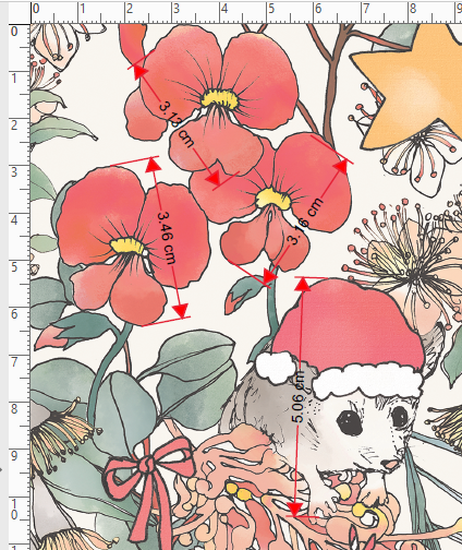 melco-fabrics-online-fabric-store-print-on-demand-australia-Australiana Christmas - The Scenic Route