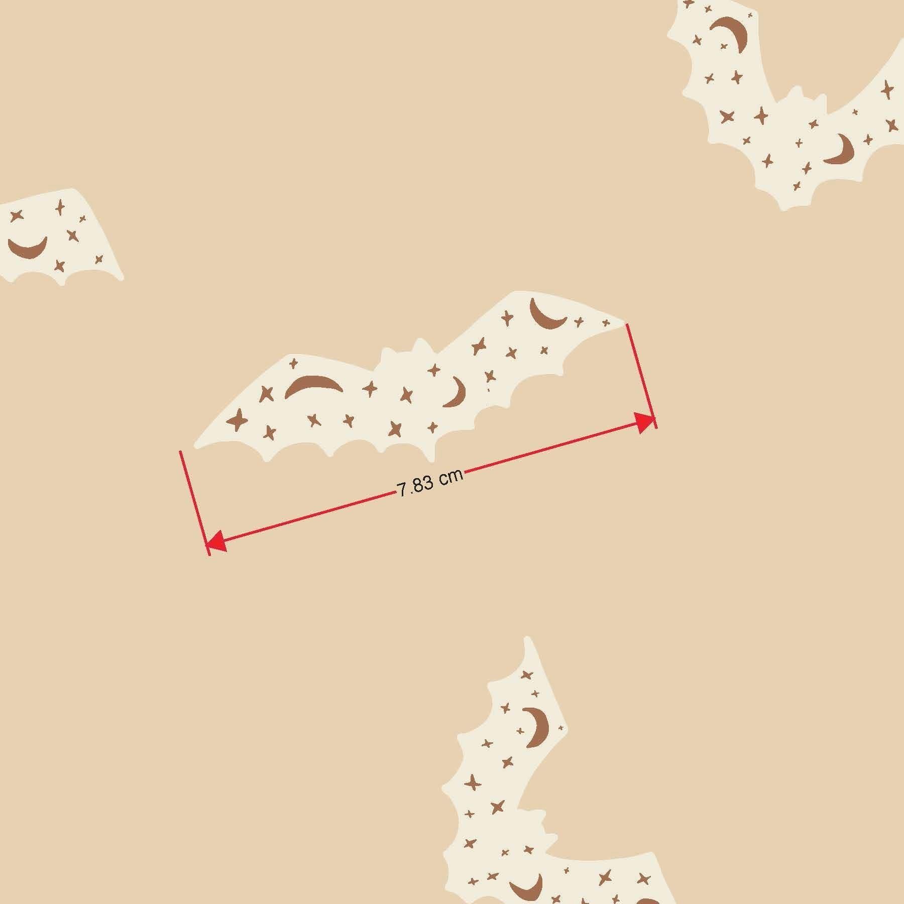 melco-fabrics-online-fabric-store-print-on-demand-australia-Bats - Light Beige - Cute Halloween Fabric