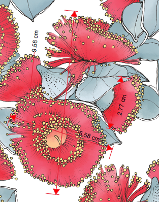 melco-fabrics-online-fabric-store-print-on-demand-australia-Christmas Mottlecah White Fabric - The Scenic Route