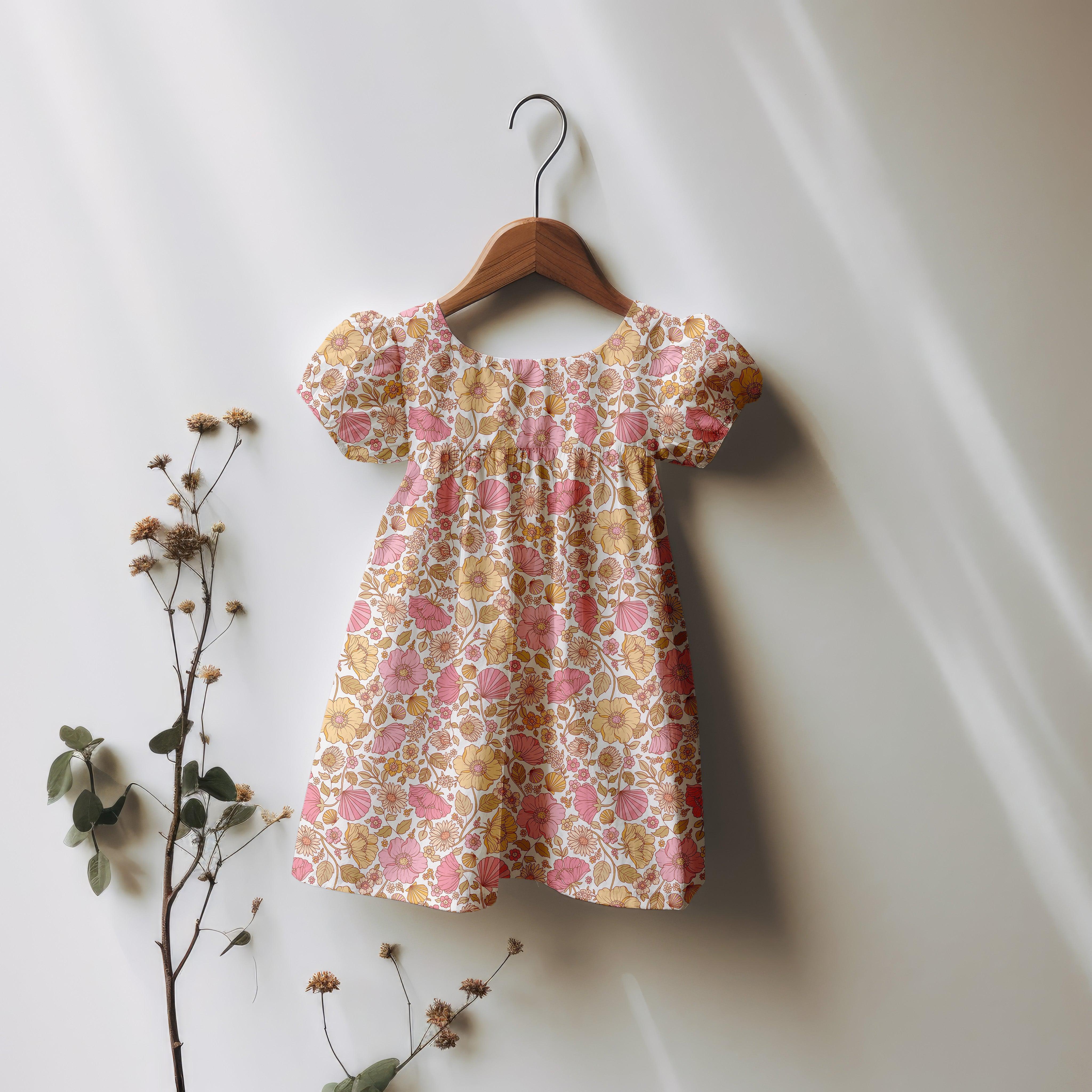 Daisy Shell Floral White-Melco Fabrics-online-fabric-shop-australia