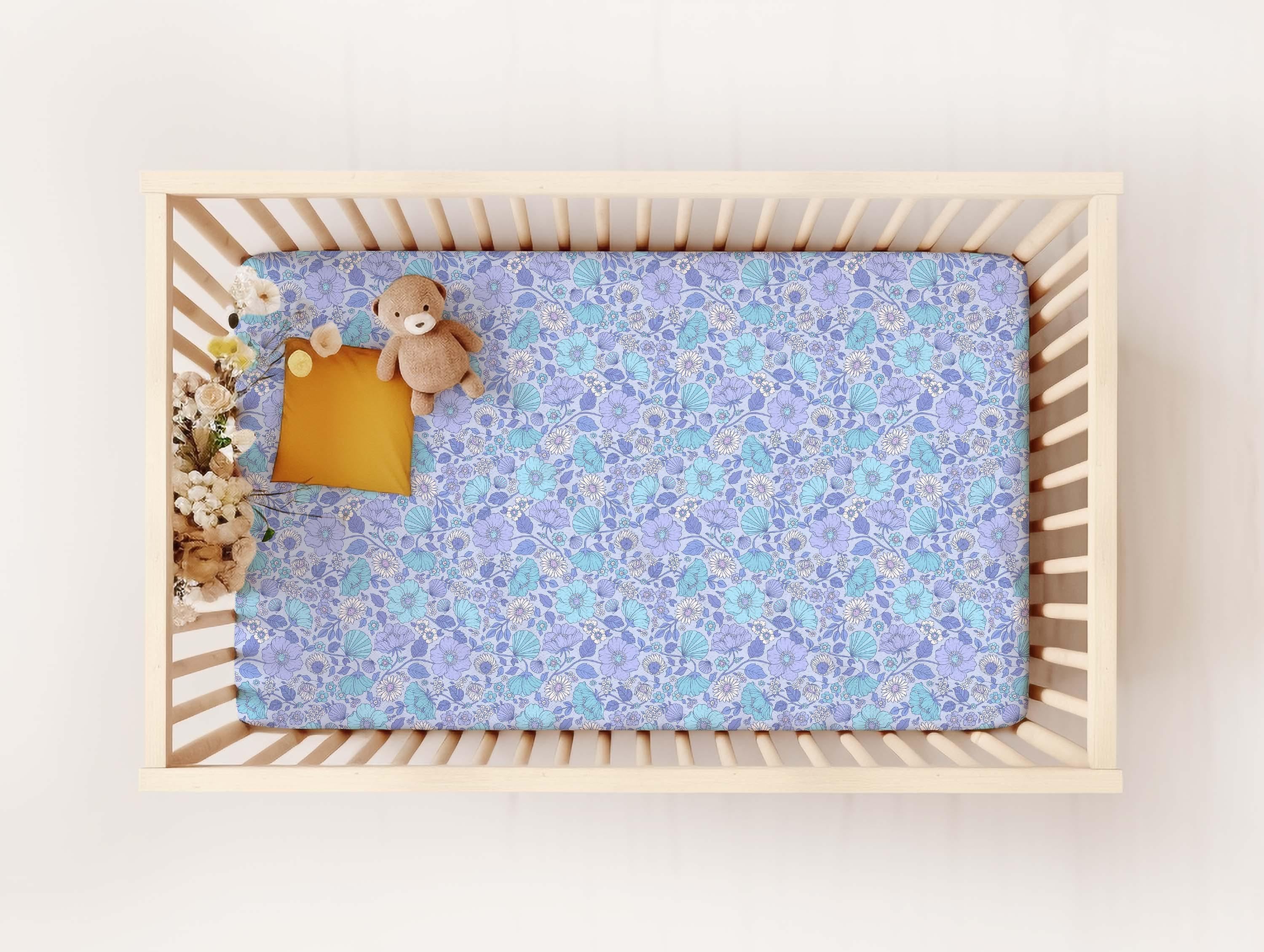 Daisy Shell Floral Blue-Melco Fabrics-online-fabric-shop-australia