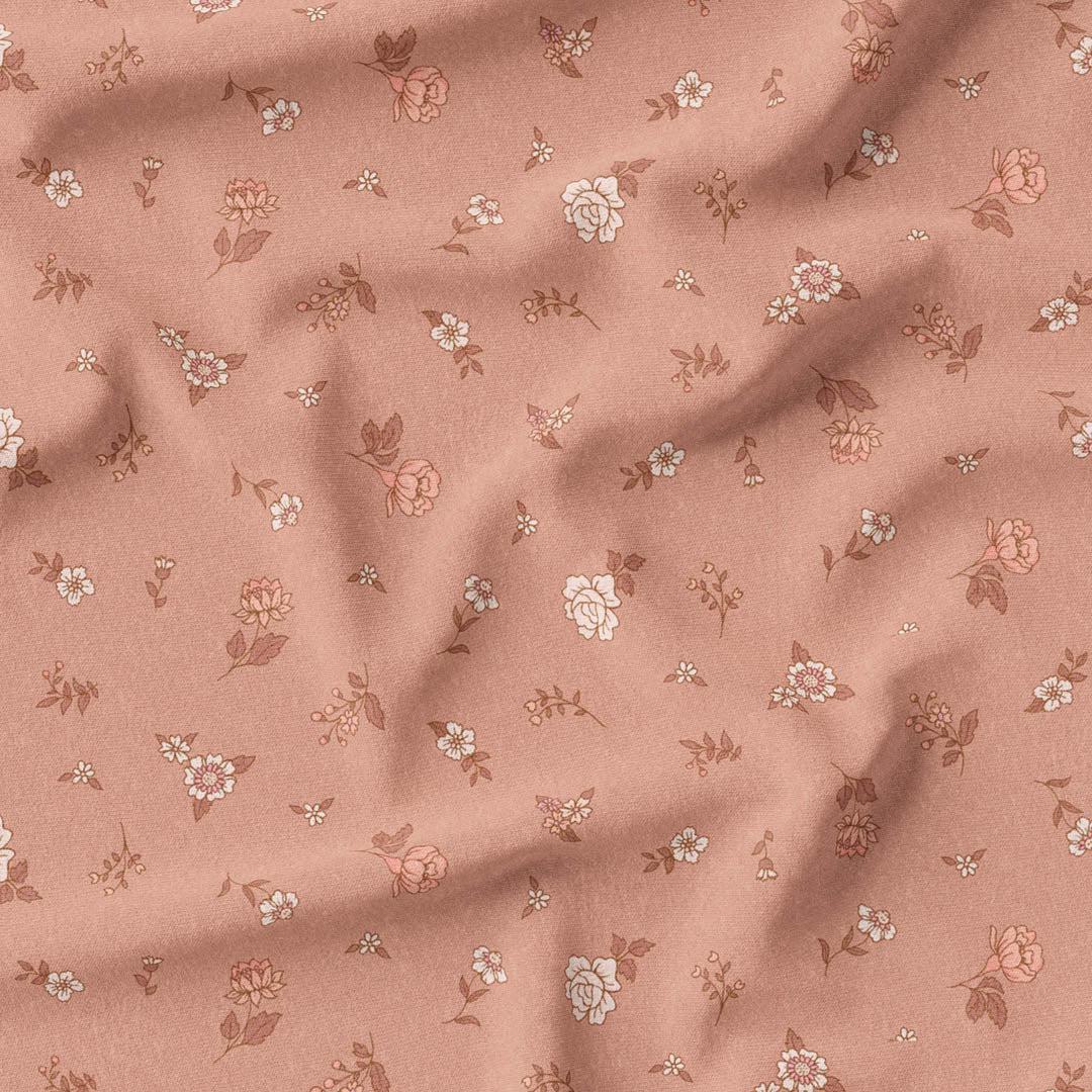 Dainty Spaced Floral - Mocha-Melco Fabrics-online-fabric-shop-australia