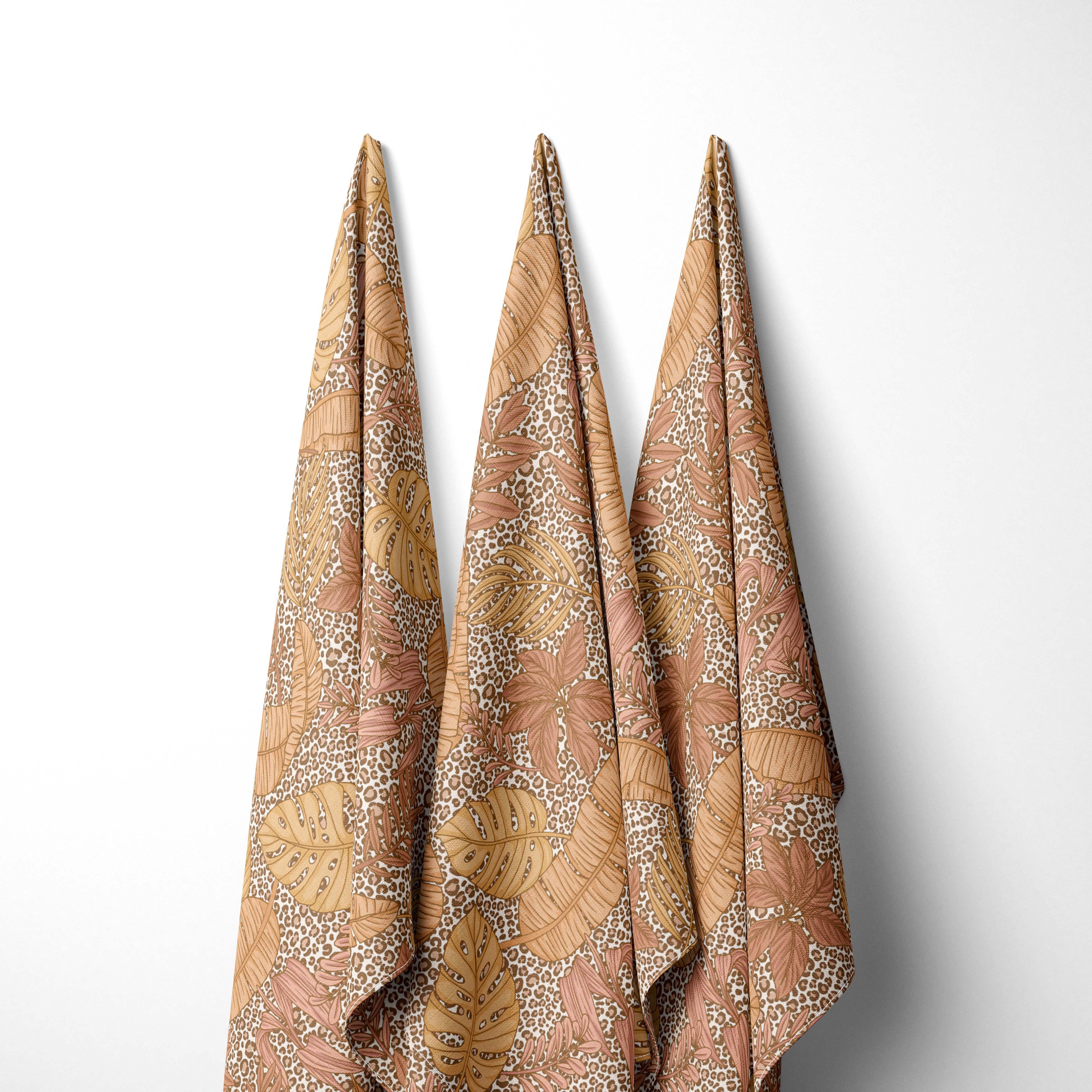 Leafy Leopard Brown-Melco Fabrics-online-fabric-shop-australia