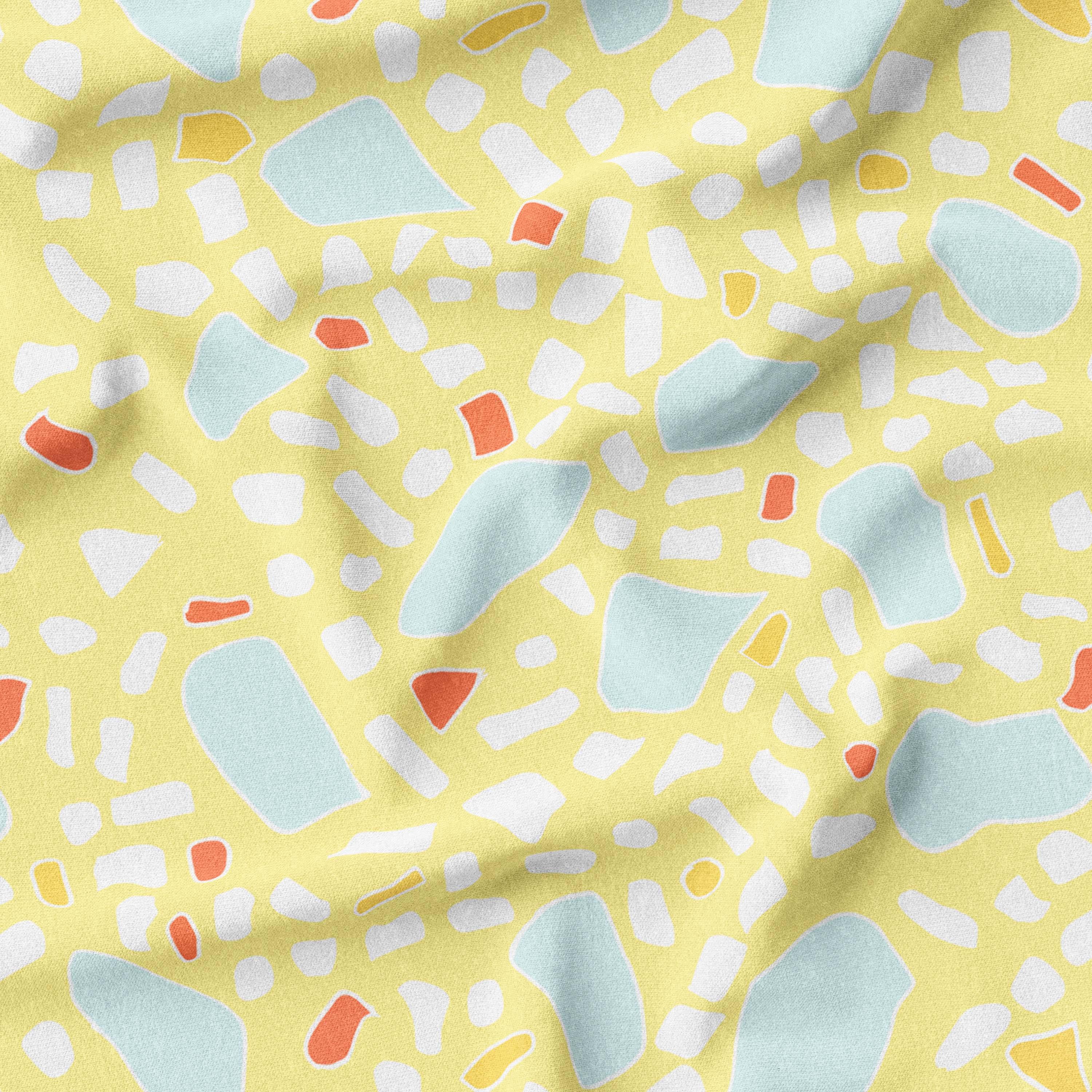 melco-fabrics-online-fabric-store-print-on-demand-australia-Magic Terrazzo Lemon - Ellen McKenna