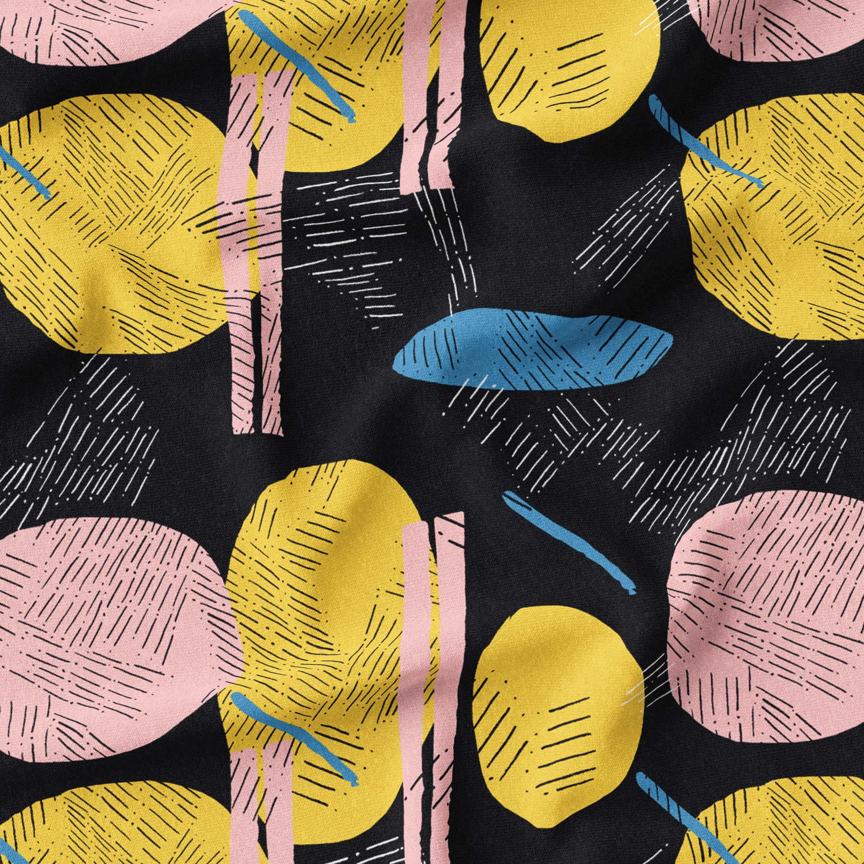 melco-fabrics-online-fabric-store-print-on-demand-australia-Matches Black - Ellen McKenna