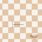 Organic Checkerboard (malt light tan brown) - Melco Fabrics