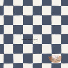 Organic Checkerboard (indigo blue) - Melco Fabrics