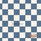 Organic Checkerboard (dusty blue) - Melco Fabrics