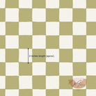Organic Checkerboard (celery green) - Melco Fabrics