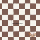Organic Checkerboard (dark chocolate) - Melco Fabrics