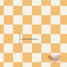 Organic Checkerboard (buff yellow) - Melco Fabrics