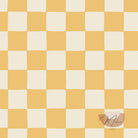 Checkerboard in yellow lemon - Melco Fabrics