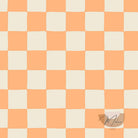 Checkerboard in peach - Melco Fabrics