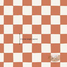 Organic Checkerboard (melon brick) - Melco Fabrics