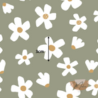 Daisy garden meadow green - Melco Fabrics