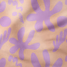 Abstract Flowers-Art Print Fabric-Melco Fabrics-Lilac on Sand-Cotton Poplin (110gsm)-Online-Fabric-Store-Australia