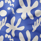 Abstract Flowers-Art Print Fabric-Melco Fabrics-Tofu on Blue-Cotton Poplin (110gsm)-Online-Fabric-Store-Australia