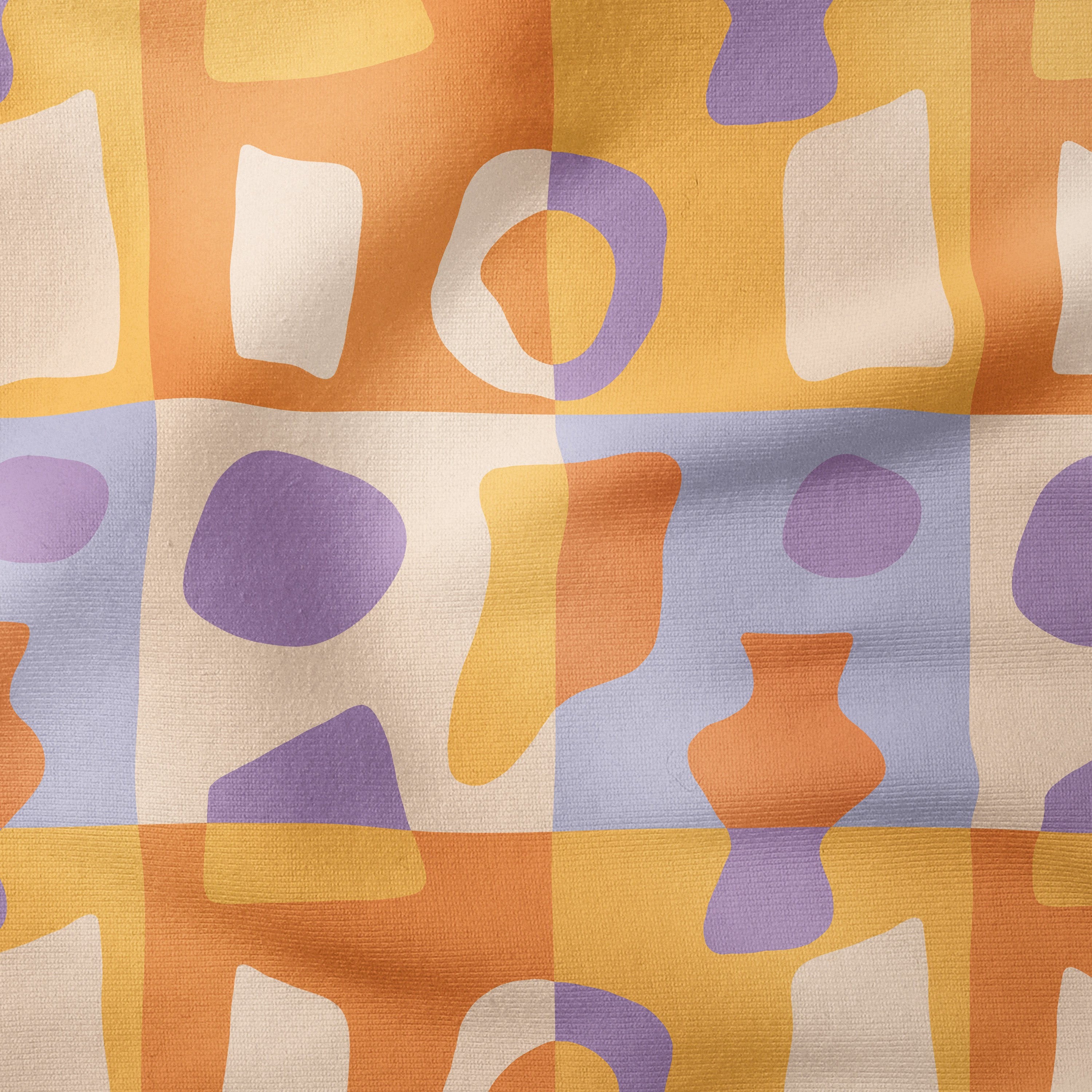 Abstract Mosaic-Sunset Symphony-Cotton Poplin (110gsm) / 140cm width-Melco Fabrics Online Fabric Australia