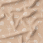 Boho Sea Shells Fabric Beach Australia Woven and Knit Tan