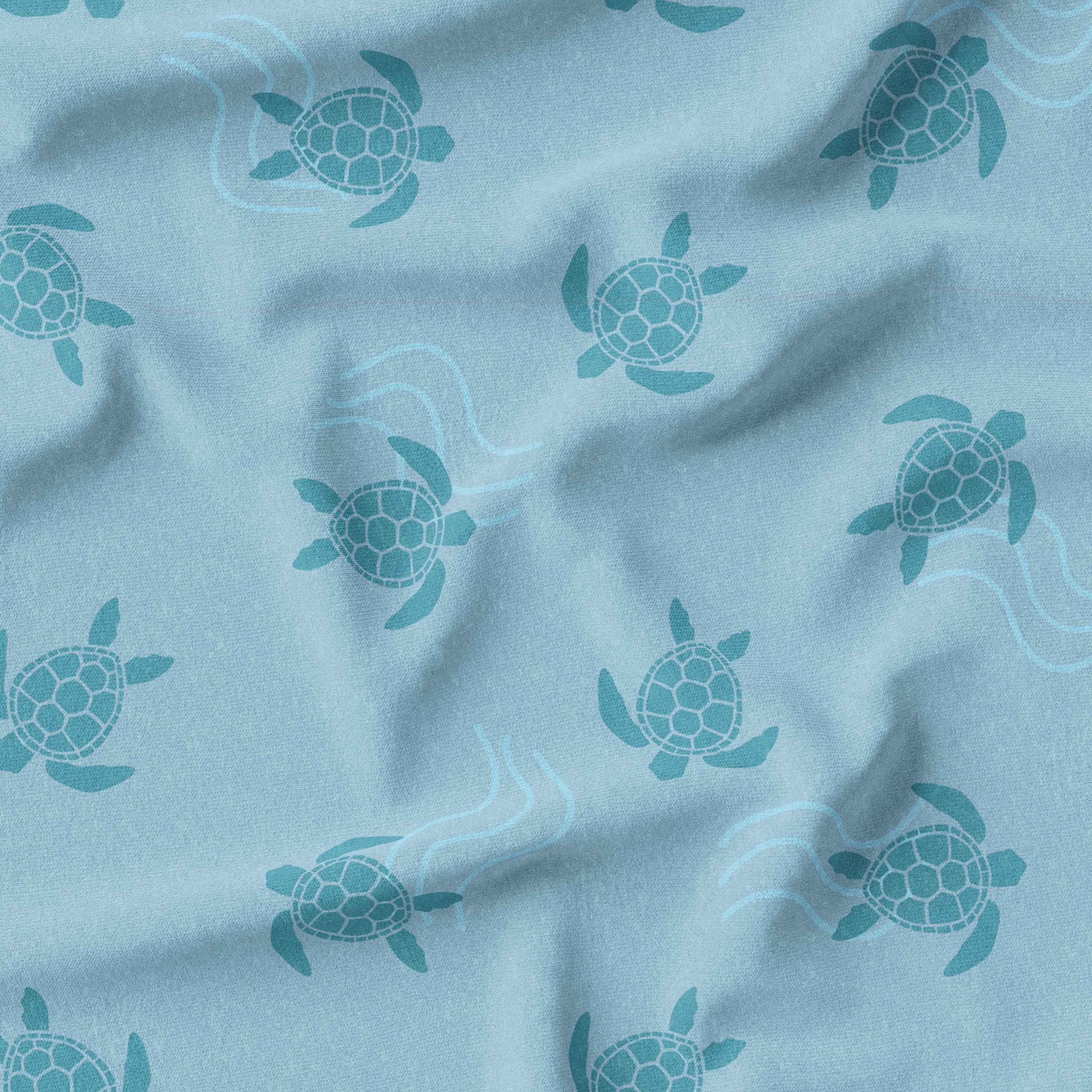 Boho Sea Turtles Fabric Australia Woven and Knit