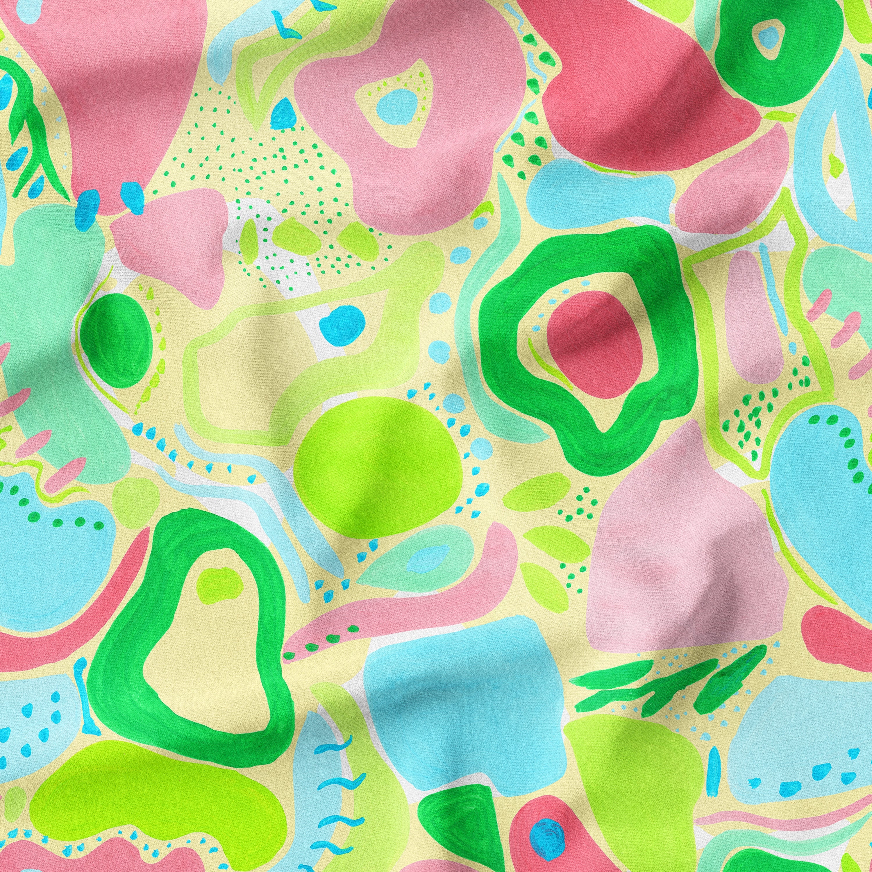 melco-fabrics-online-fabric-store-print-on-demand-australia-Neon garden - Ellen McKenna
