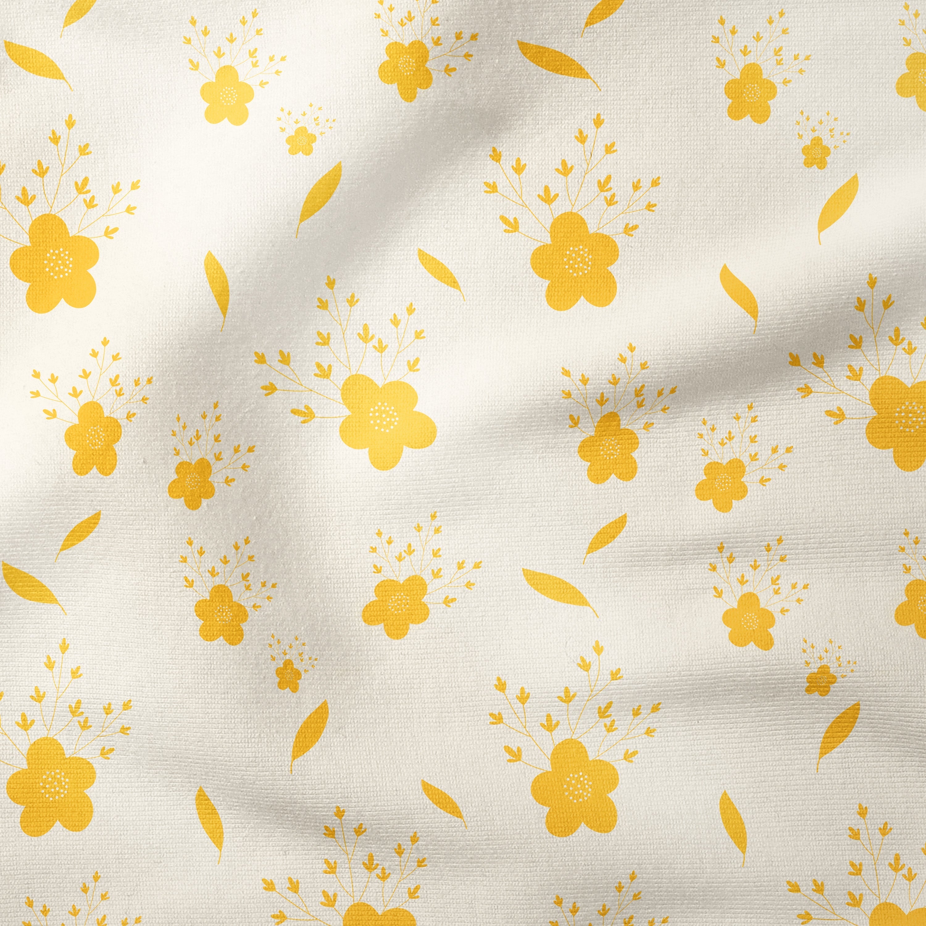 Flower Burst-Yellow [option 2]-Melco Fabrics Online Fabric Australia