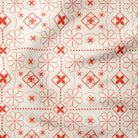Geometric Bloom-Melco Originals-Red-Cotton Poplin (110gsm) / 140cm width-Melco Fabrics Online Fabric Australia