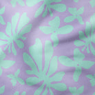Leaves and Flowers-Melco Originals-Melco Fabrics-Beach Glass on Lavender-Cotton Poplin (110gsm) / 140cm width-Melco Fabrics