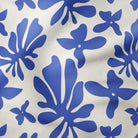 Leaves and Flowers-Melco Originals-Melco Fabrics-Blue on Tofu-Cotton Poplin (110gsm) / 140cm width-Melco Fabrics