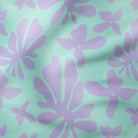 Leaves and Flowers-Melco Originals-Melco Fabrics-Lavender on Beach Glass-Cotton Poplin (110gsm) / 140cm width-Melco Fabrics