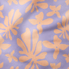 Leaves and Flowers-Melco Originals-Melco Fabrics-Peach Fuzz on Lavender-Cotton Poplin (110gsm) / 140cm width-Melco Fabrics