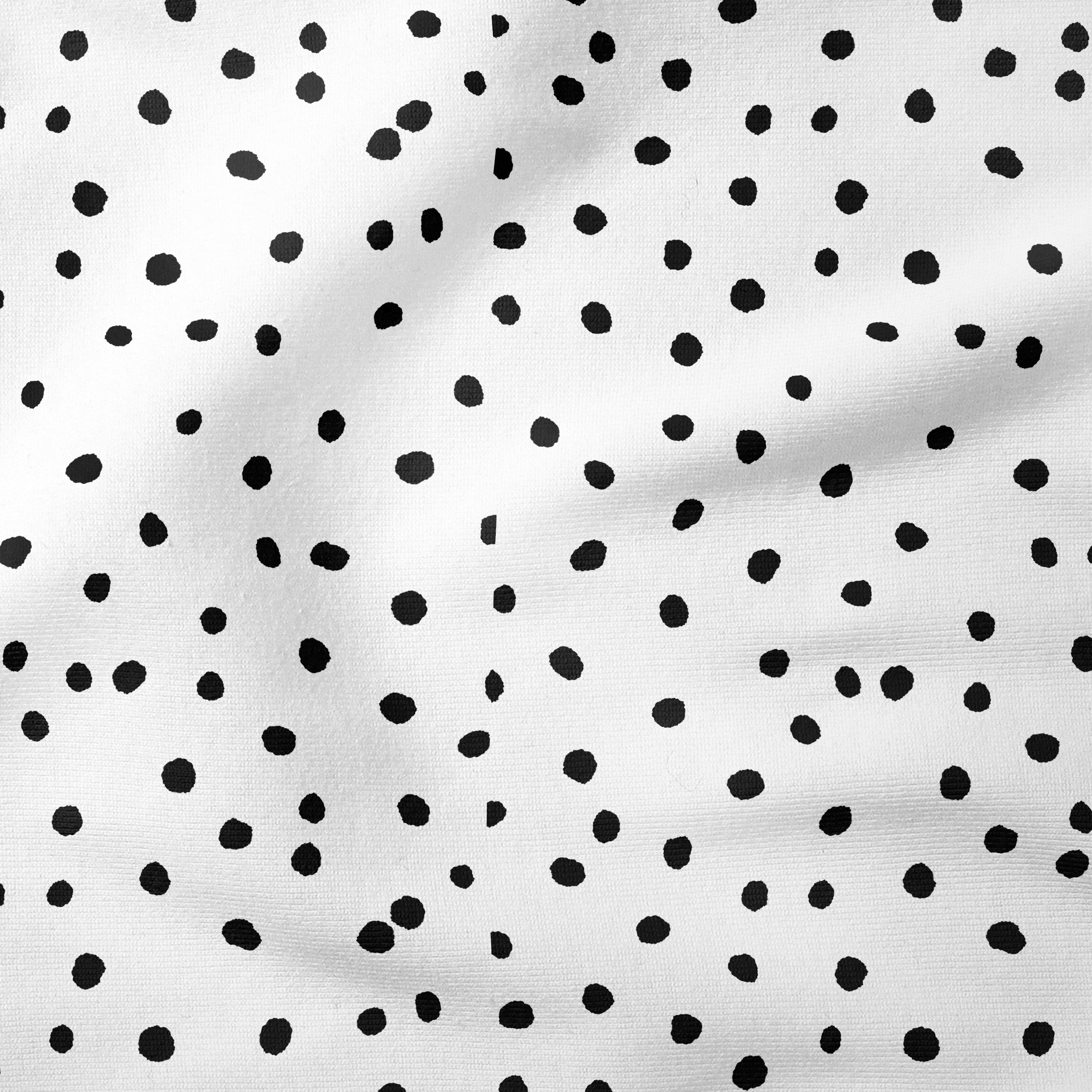 Melco Originals - Polka Dots-Black and White-Cotton Poplin (110gsm) / 140cm width-Melco Fabrics Online Fabric Australia