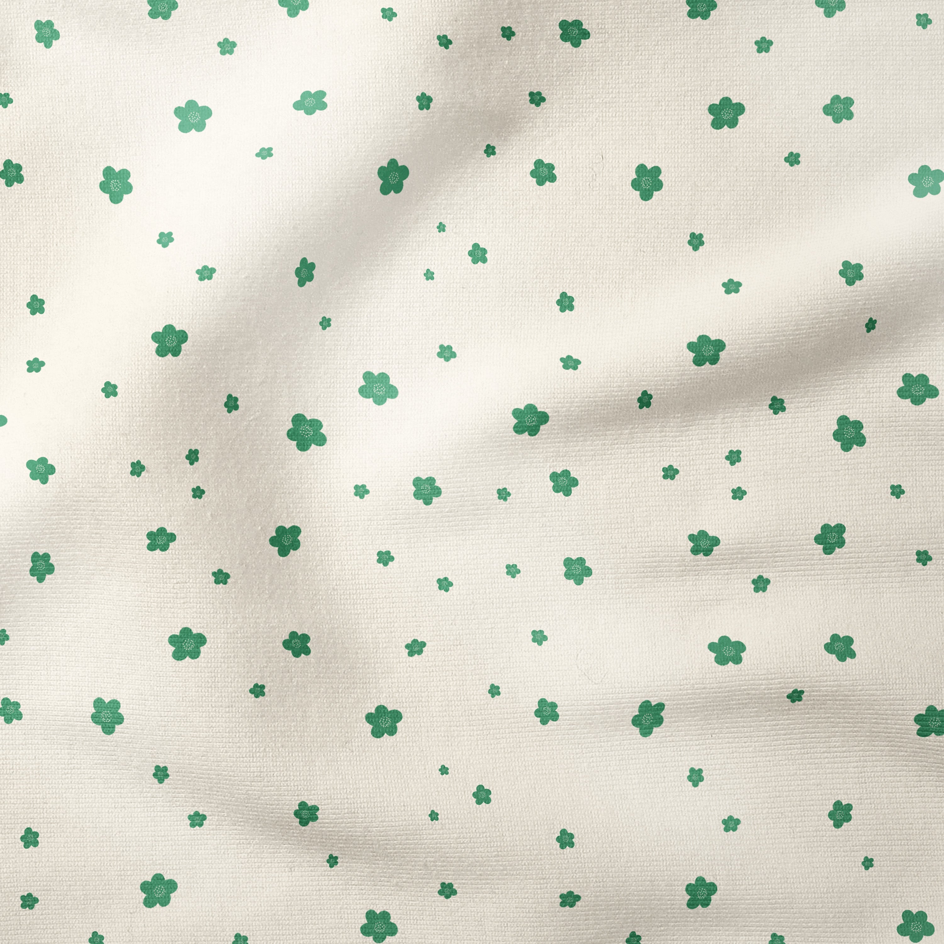 Mini Flowers-Green [option 2]-Melco Fabrics Online Fabric Australia