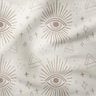 Mystic Eyes-Art Print Fabric-Melco Fabrics-Chocolate on Tofu-Cotton Poplin (110gsm)-Melco Fabrics-Online-Fabric-Shop-Australia