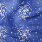 Mystic Eyes-Art Print Fabric-Melco Fabrics-Tofu on Blue-Cotton Poplin (110gsm)-Melco Fabrics-Online-Fabric-Shop-Australia