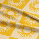 Patchwork Suns-Art Print Fabric-Melco Fabrics-Yellow-Cotton Poplin (110gsm)-Online-Fabric-Shop-Australia