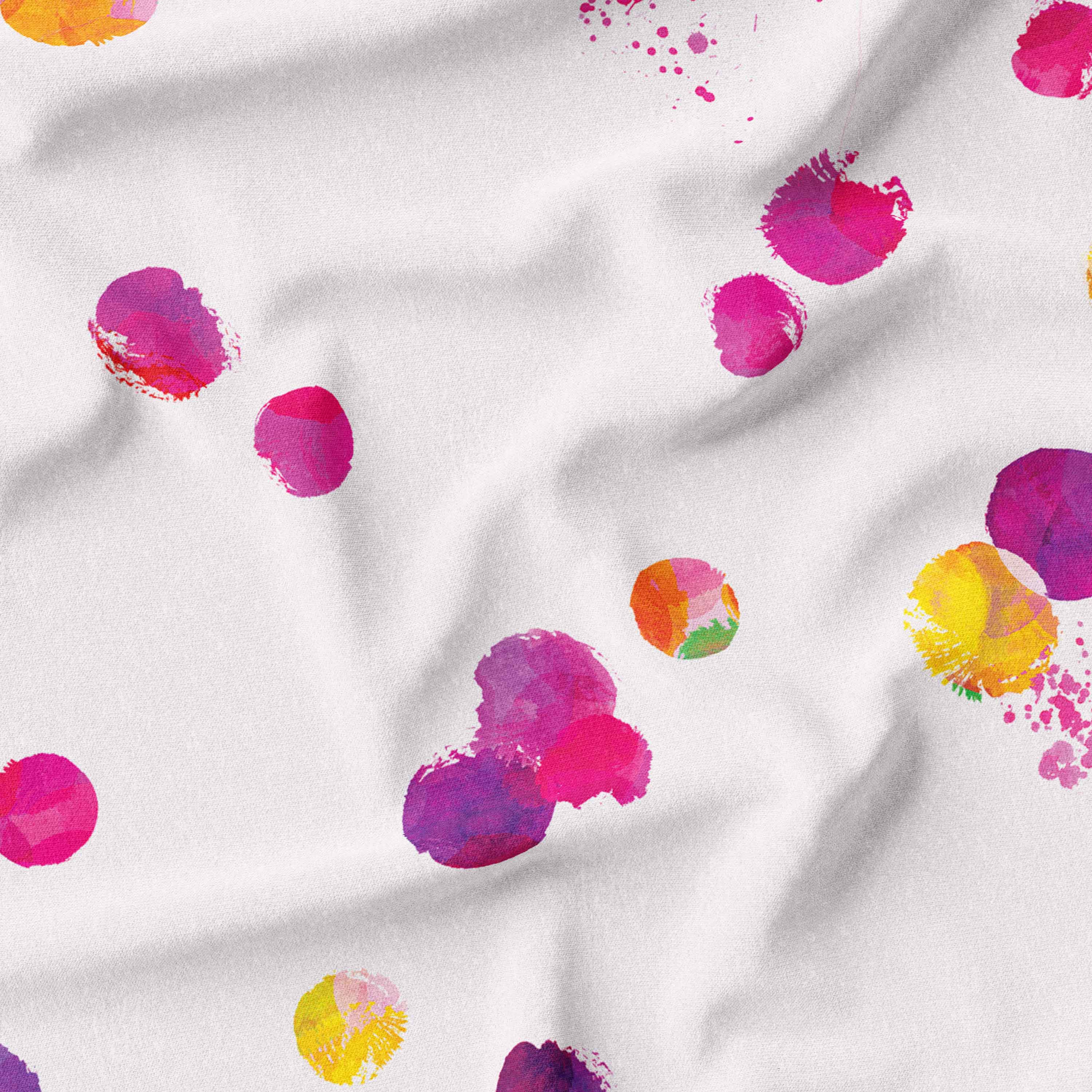 Get Spotted - Blue & Pink Abstract Fabric  - Rachel Parker