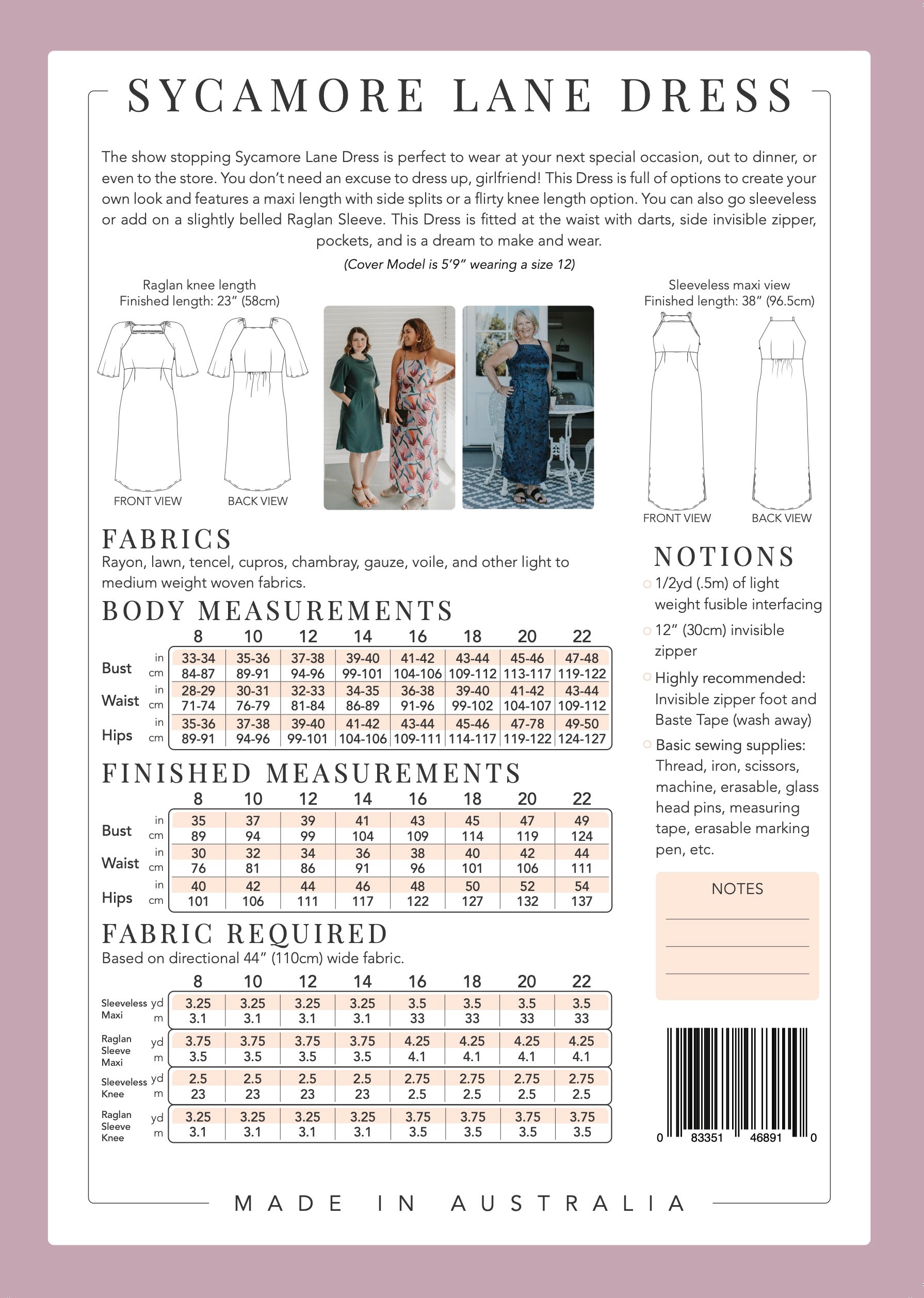 Sycamore Lane Dress - PDF Sewing Pattern