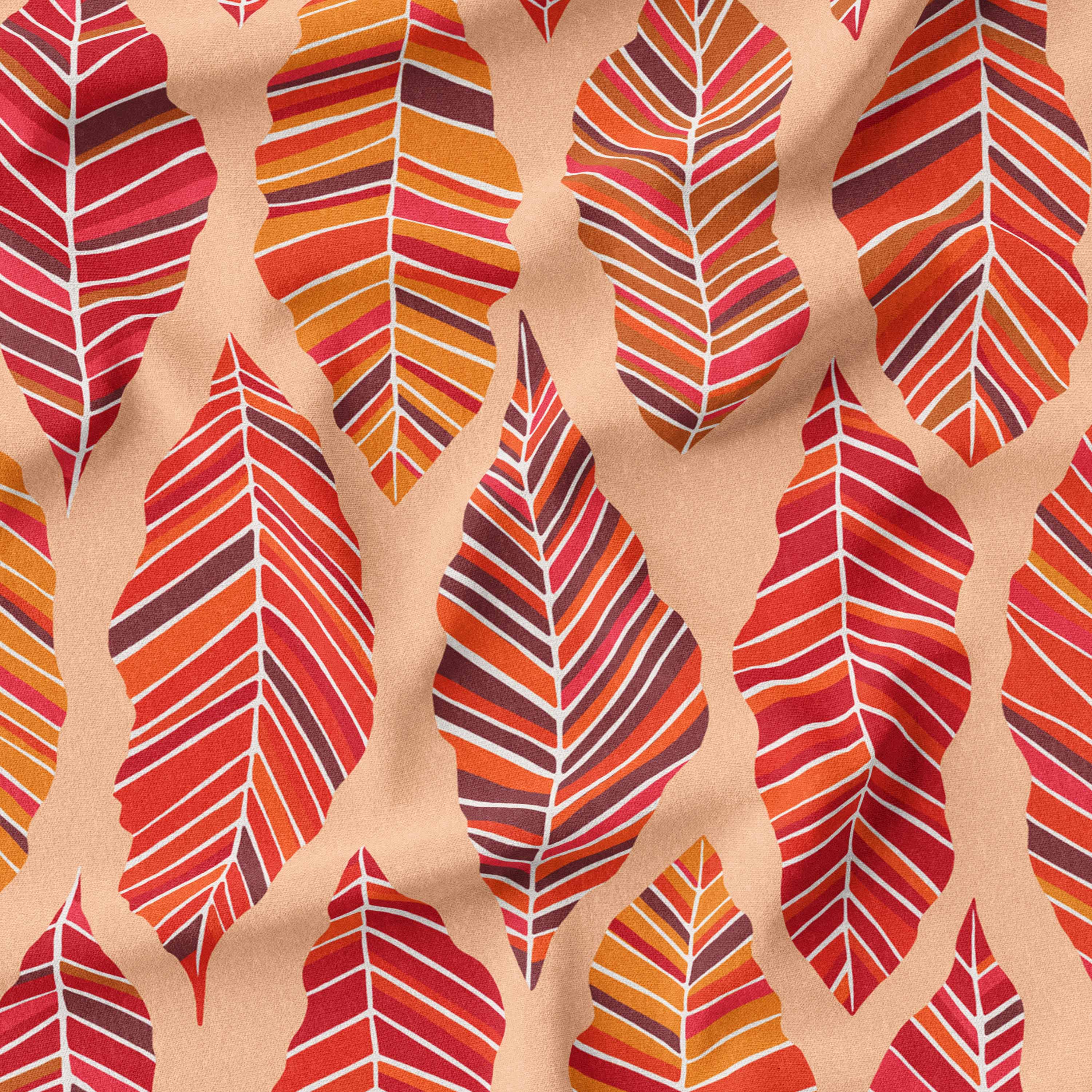 Linear Leaves Fabric  - Rachel Parker