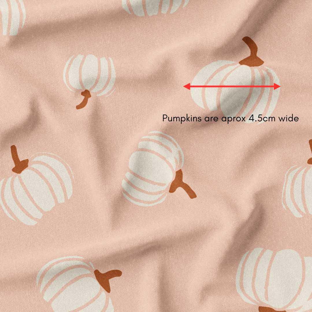 melco-fabrics-online-fabric-store-print-on-demand-australia-Tossed Pumpkins - Pink - Cute Halloween Fabric