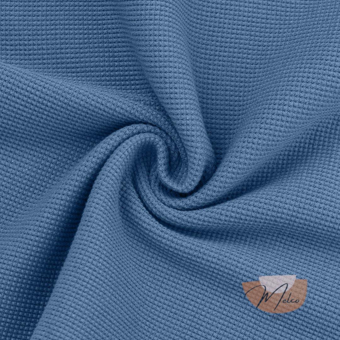 Aphrodite Blue - Waffle Fabric [Australian Milled] - Melco Fabrics