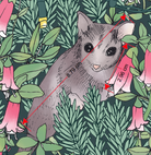 melco-fabrics-online-fabric-store-print-on-demand-australia-Bush Baby Dark Green Christmas Fabric - The Scenic Route