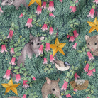 melco-fabrics-online-fabric-store-print-on-demand-australia-Bush Baby Dark Green Christmas Fabric - The Scenic Route