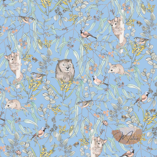 melco-fabrics-online-fabric-store-print-on-demand-australia-Endangered Powder Blue- The Scenic Route