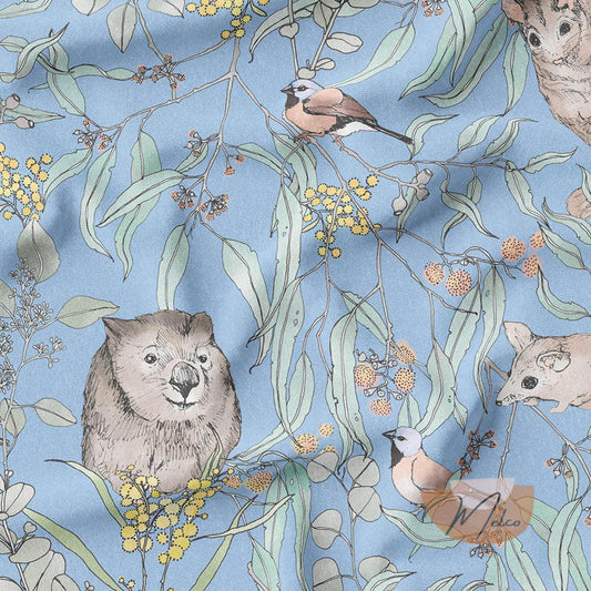 melco-fabrics-online-fabric-store-print-on-demand-australia-Endangered Powder Blue- The Scenic Route