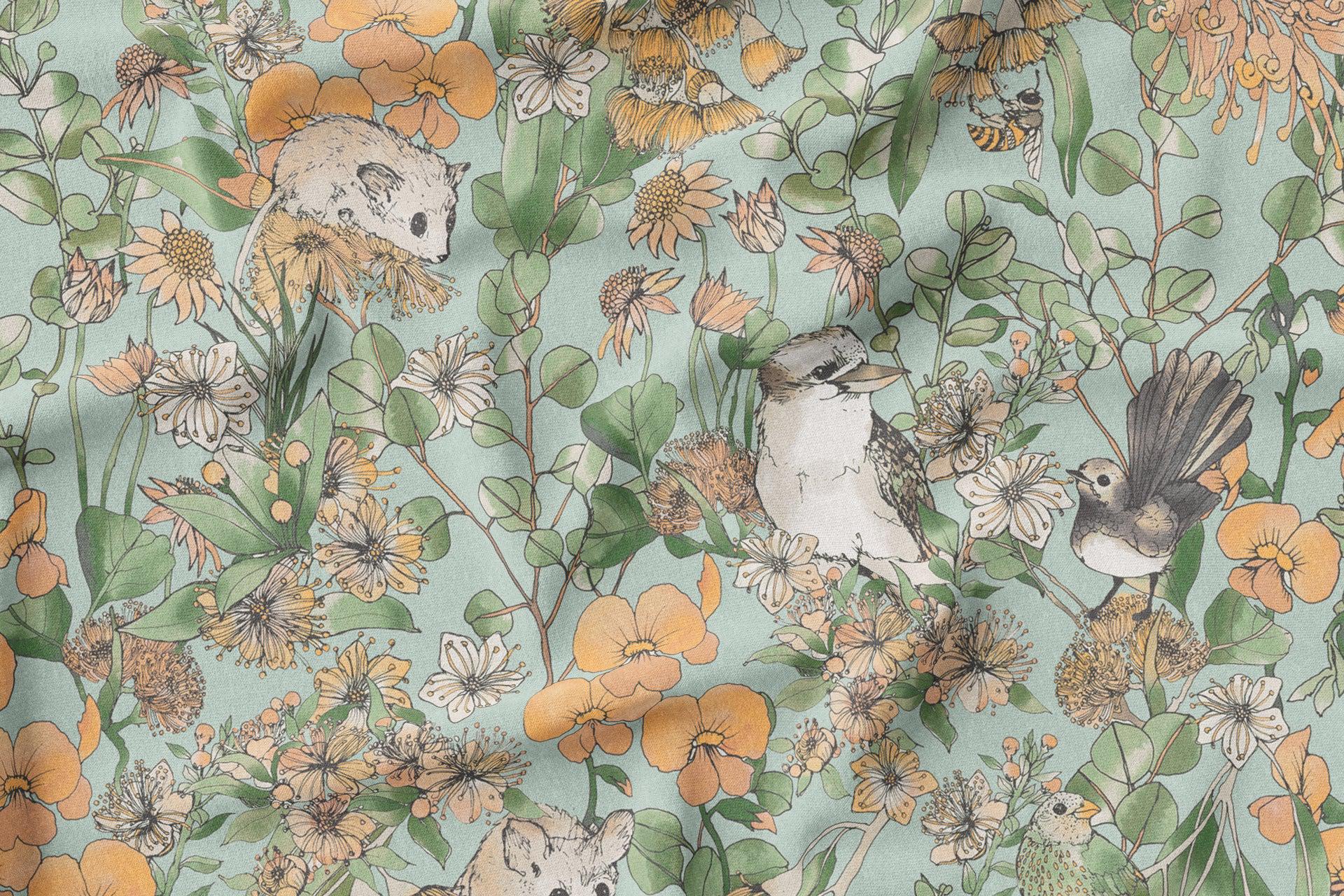 melco-fabrics-online-fabric-store-print-on-demand-australia-Fairytale Green - The Scenic Route